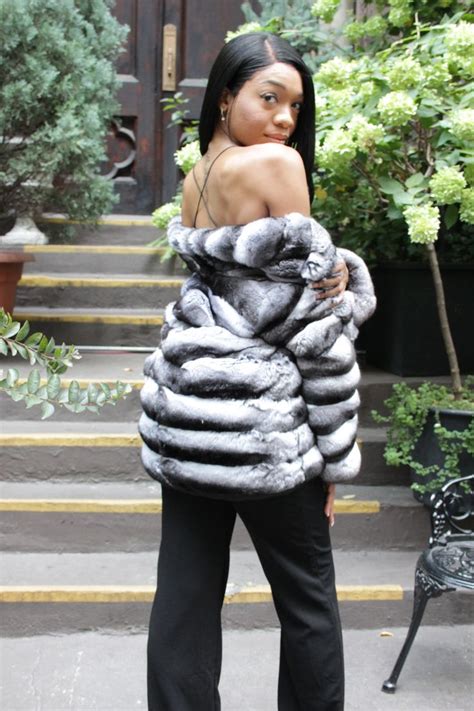 Chinchilla Jacket Winter Scarf Jackets Fur