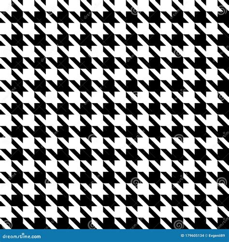 Black And White Houndstooth Seamless Pattern Stock Vector