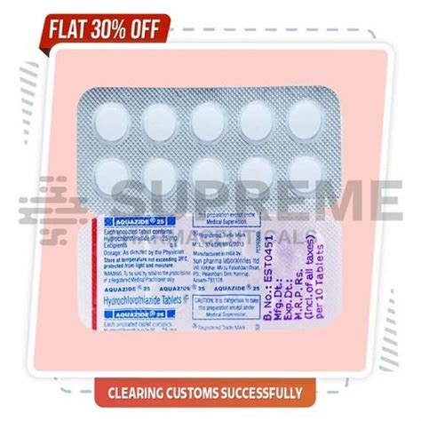 Hydrochlorothiazide 12.5 Mg For Sale at best price in Mumbai