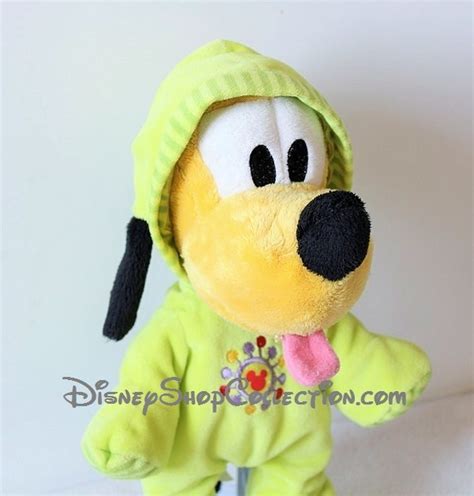 Peluche Chien Pluto Disney Nicotoy Pyjama Vert Soleil Capuche Cm