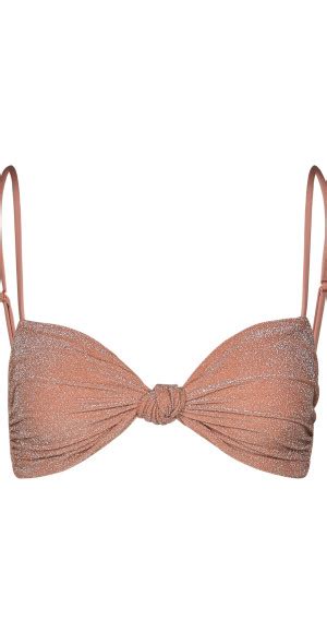 Johanna Ortiz Heliconia Knot Detailed Bikini Top Nude S