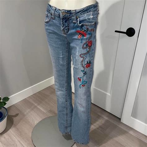 Paris Blues Jeans Y2k Paris Blues Embroidered Jeans Poshmark