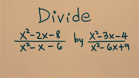 Algebraic Fractions Division Of Fractions Youtube