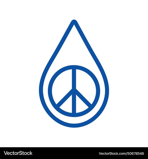 World Water Day 2024 For Peace Waterdrop Vector Image