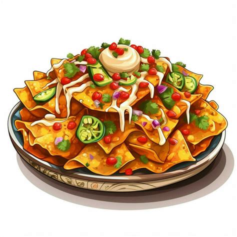 Nachos D Vector Illustration Cartoon In White Background