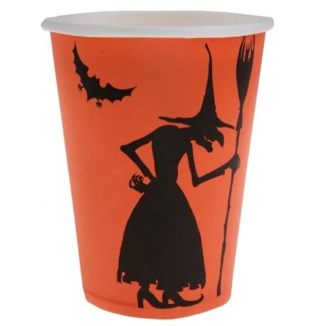 Gobelet carton sorcière Halloween les 10 Gobelets Halloween jetables