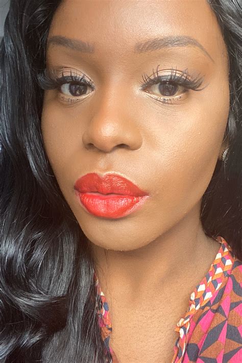 Bright Red Lipstick On Dark Skin