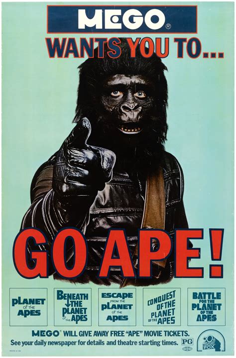 Hake S MEGO WANTS YOU TO GO APE PLANET OF THE APES MOVIES