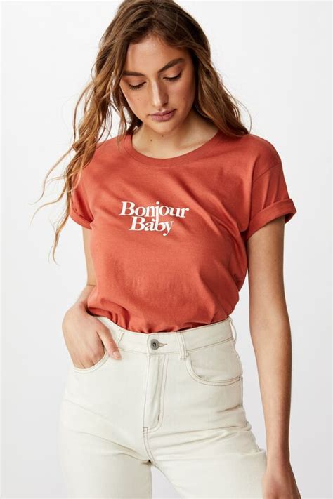 Classic Slogan T Shirt Graphic Tee Style Women Fashion