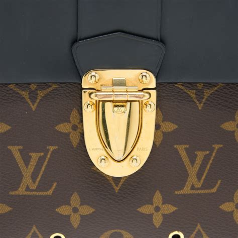 Louis Vuitton One Handle Flap Bag Mm Monogram Canvasblack Ghw