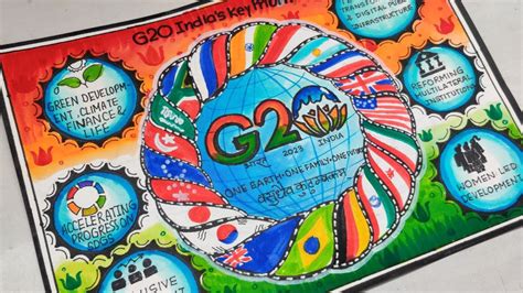 G20 Drawing | G20 Poster | G20 India Logo Drawing | Poster On G20 | One ...