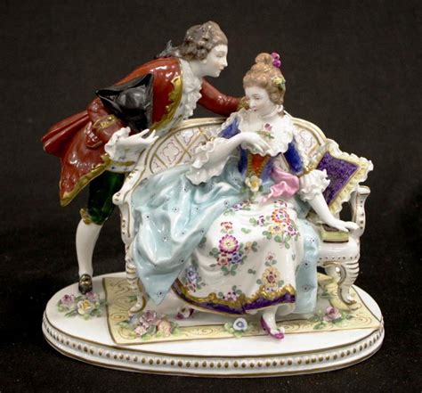 Capodimonte Courting Couple Figure Zother 20th Century European