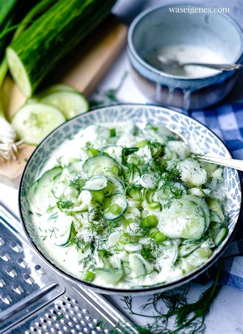 Gurkensalat Rezept Mit Saurer Sahne Und Dill Artofit