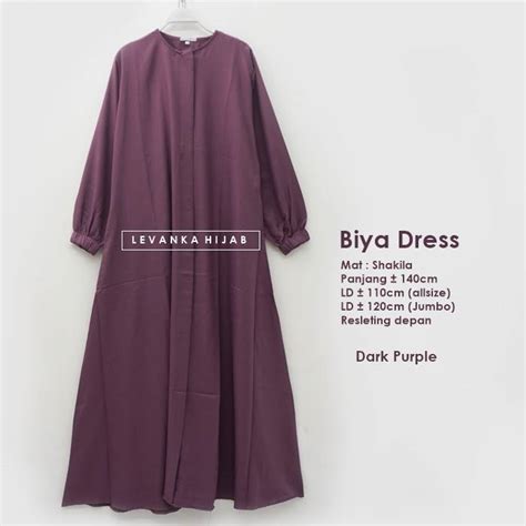 Jual Gamis Biya Terbaru Bahan Shakila Atau Gamis Polos Premium Biya