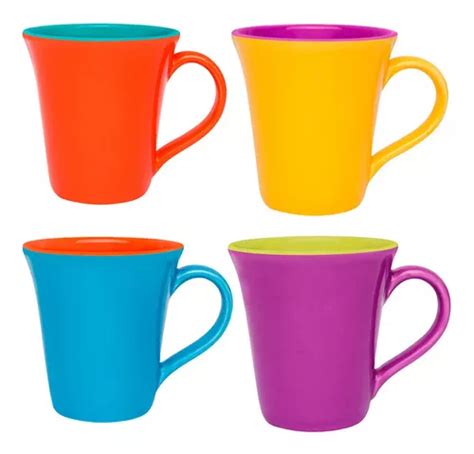 Conjunto Jogo 4 Caneca Tulipa Bicolor Oxford 330ml Parcelamento Sem Juros