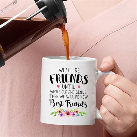 Tazas de café personalizadas con texto en inglés Well Be Friends Until