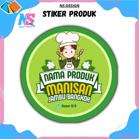 Jual Stiker Produk Kemasan Makanan Cemilan Gratis Design Stiker