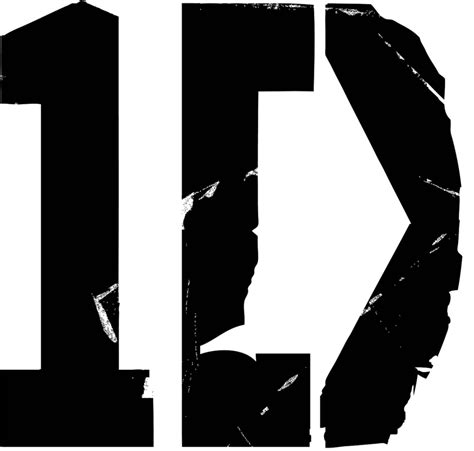 1d Logo Black And White Floral