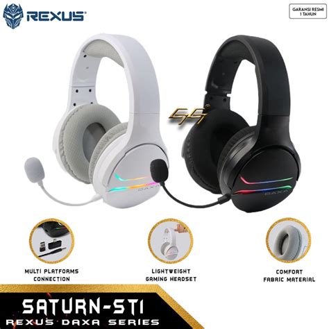 Jual Headset Gaming Wireless Rexus Daxa Saturn St St Rgb Bluetooth