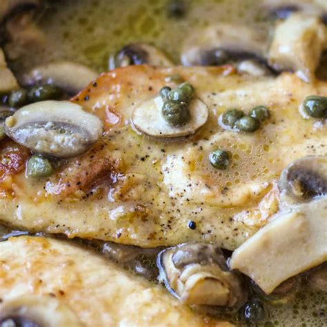 Chicken Piccata with Mushrooms and Capers - Savas Kitchen