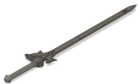 Elucidator Sword Sao By Mikethesuperdad Download Free Stl Model