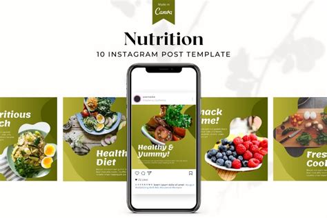 Nutrition Instagram Post Canva Template