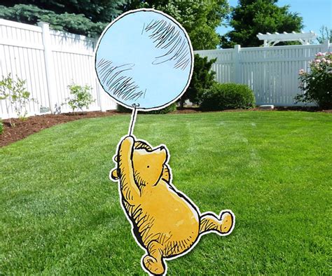 Classic Winnie The Pooh And Flying Balloon Cutout Prop Stand Etsy