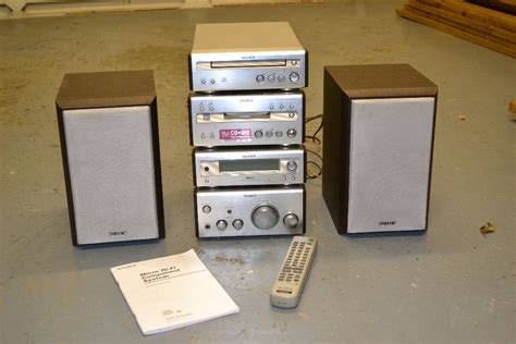 Sony Micro Hifi Cd Player Mini Disc Player Radio And Amplifier In