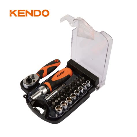 Kendo Pc Magnetic Ratchet Screwdriver Set With Fine Tooth Ratchet