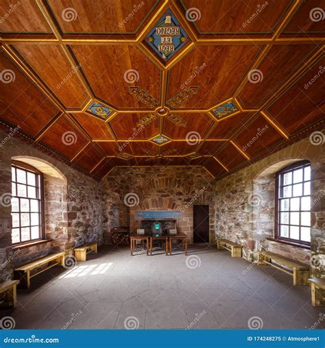 Beautiful Interior of Dunnottar Castle Stock Image - Image of cliff ...