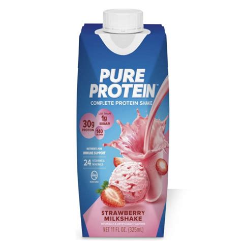 PURE PROTEIN SHAKE STRAWBERRY 325ml Loshusan Supermarket