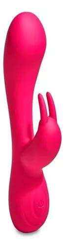 Conejo Vibrador Con Efecto Calor Dildo Recargable Lola Meibi Color Rosa