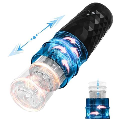 Jual Automatic Male Masturbator Telescopic Rotation Silicone Vagina Masturbation Sex Toys For