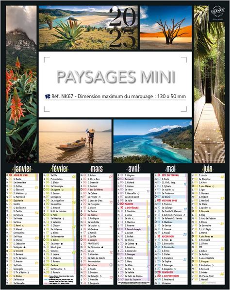 Calendrier Bancaire Paysages Mini Publicitaire Calendriers Bancaires