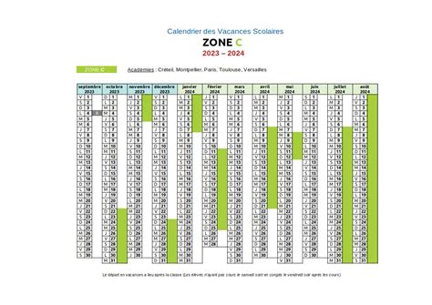 Vacances Scolaires Gouv Zone C Calendrier Officiel 2022 2023 2024 Hot