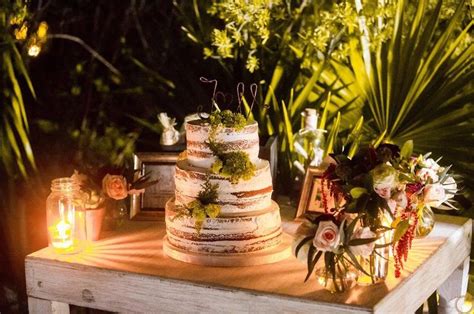 Trendy Naked Wedding Cake No Frosting Needed