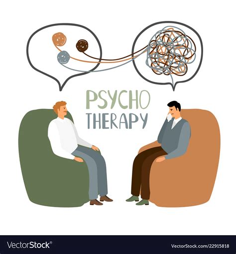 Psychotherapy Treatment Concept Royalty Free Vector Image