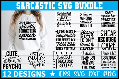 Sarcastic Svg Bundle Graphic By Smart Design · Creative Fabrica