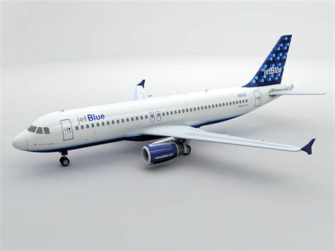 Airbus A320 Airliner Jet Blue 3D Model CGTrader