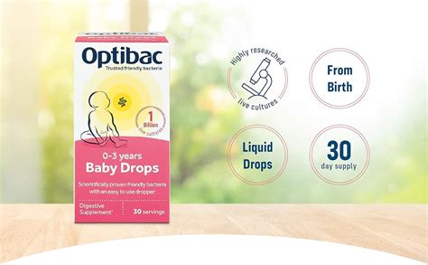 Optibac Probiotics Baby Drops 30ml Vegan Digestive Probiotic