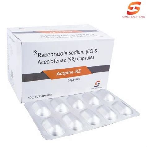 Actpine RZ Rabeprazole Sodium EC Aceclofenac SR Capsules At Rs