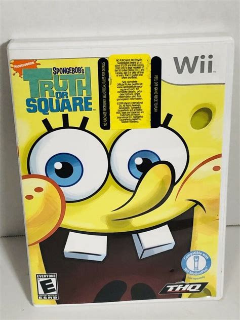 Spongebob S Truth Or Square Nintendo Wii 2009 For Sale Online Ebay Video Game Systems