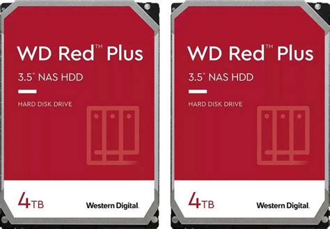 Western Digital WD Red Plus HDD-NAS-Festplatte (4 TB) 3,5", 2 x WD Red ...