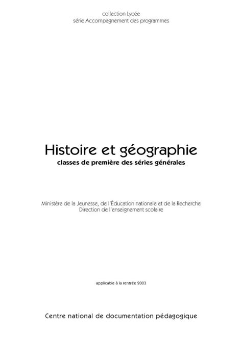 PDF Histoire Et Gographie CNDP Centre National De Documentation