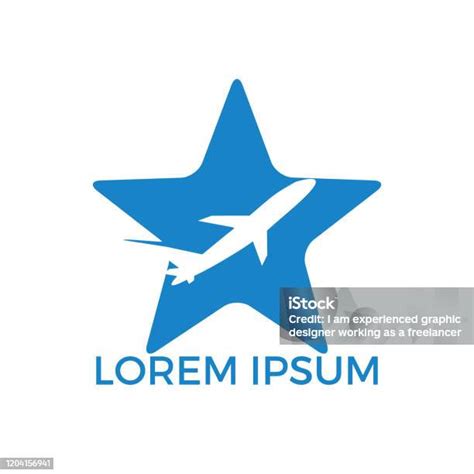 Desain Logo Penerbangan Terbang Bintang Ilustrasi Stok Unduh Gambar