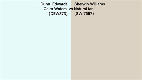 Dunn Edwards Calm Waters DEW373 Vs Sherwin Williams Natural Tan SW