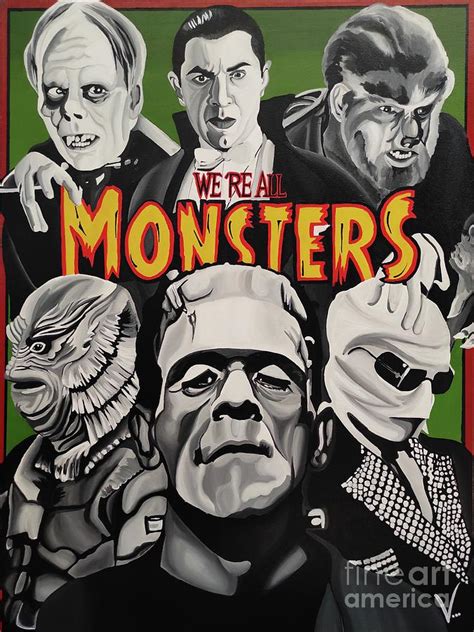 Universal Monsters Painting By Victoria Glaittli Pixels