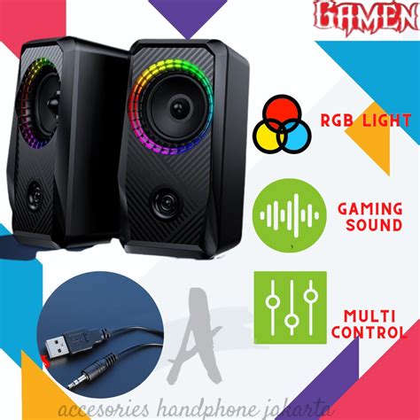 Jual Speaker Gamen Gs Laptop Pc Gaming Soundbar Super Bass Rgb