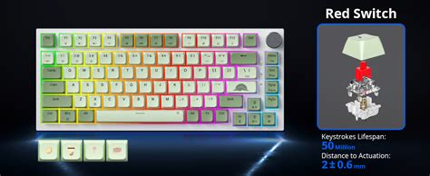 SOLIDEE mechanische Gaming Tastatur hot swap fähige Tastatur mit rote Schalter RGB