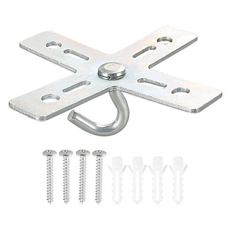 Uxcell Ceiling Hook Kit Cross Design Metal Hanging Plate Mount Hanger